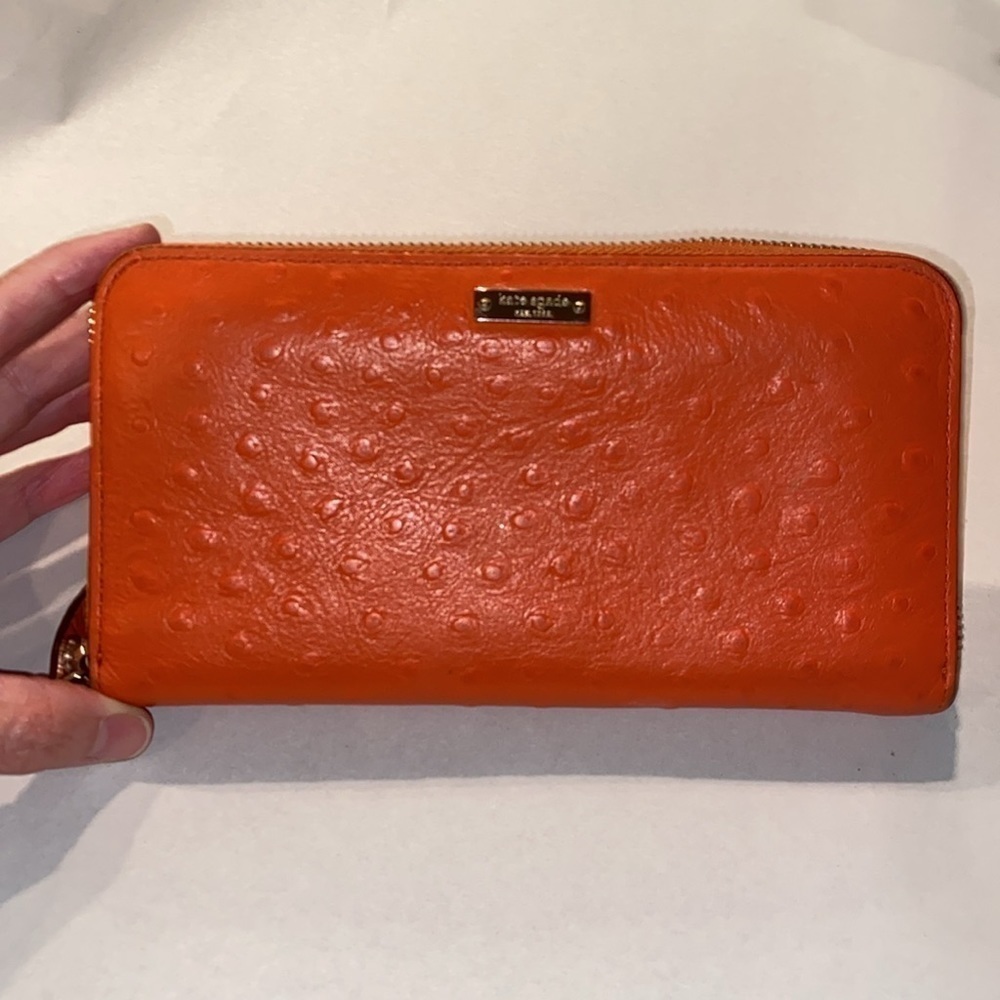 Kate Spade Riverside St Ostrich Wallet - Picture 2 of 13